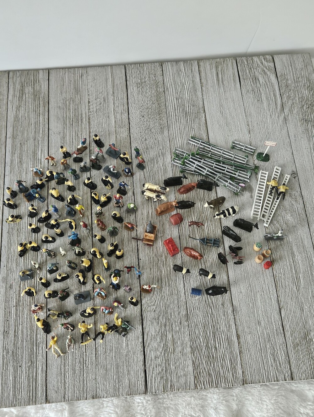 Vintage Miniature Toy Farm Animals People Army Men Figurines and Accessories